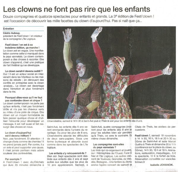 FestiClown 2011 - couverture presse - (4) OF 15-11-11 Réduit